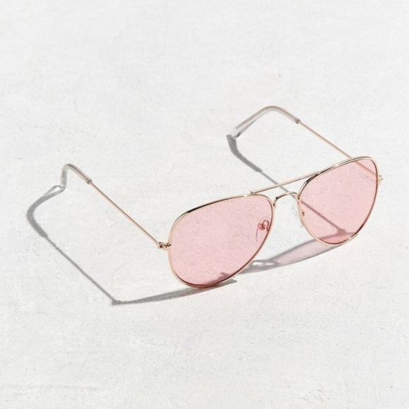 Pink Aviators with Gold Rim - Picture 1 of 4